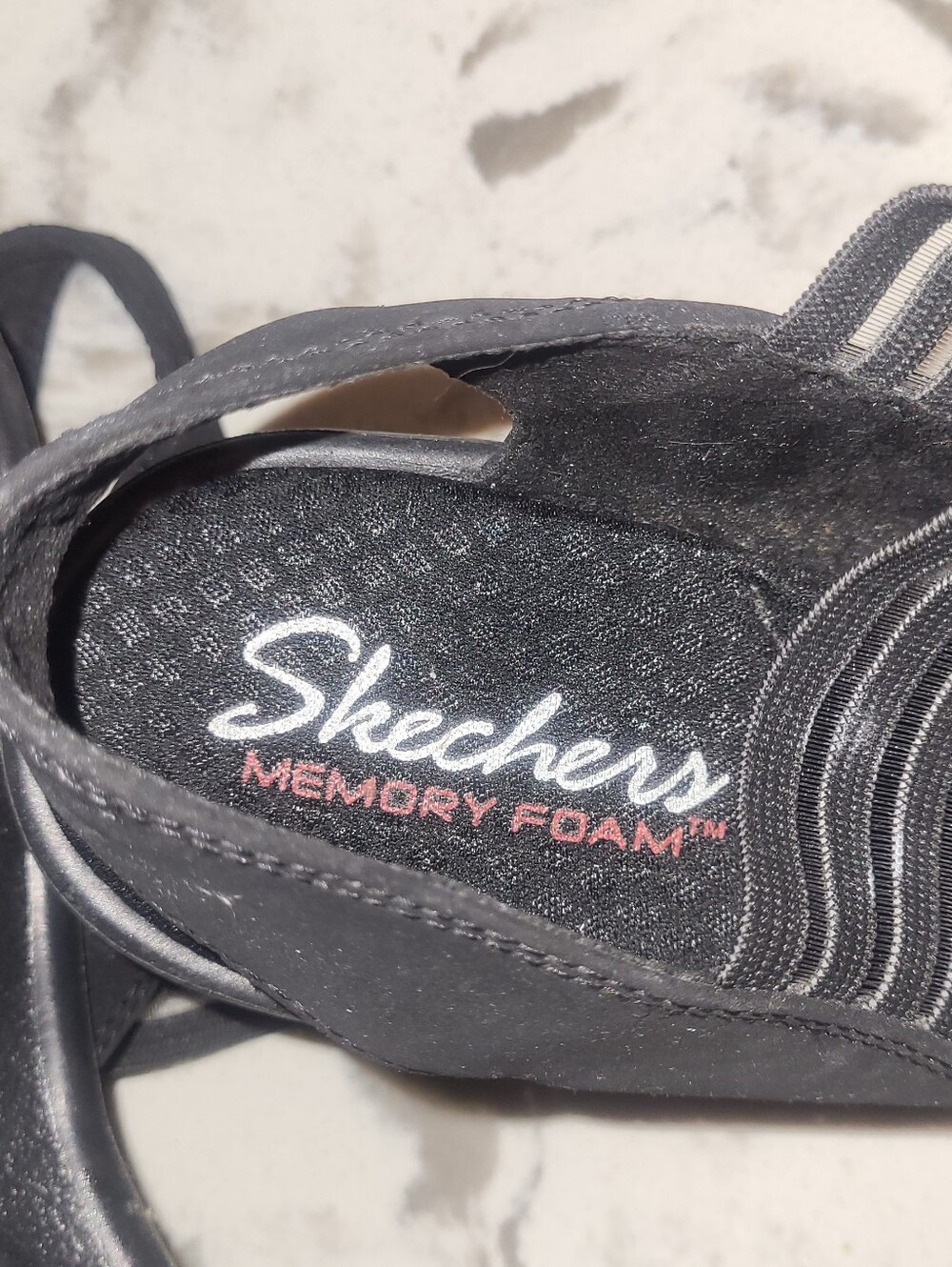 Skechers Women’s Black Slingback Sandals with Sparkle Straps - Picture 4 of 4